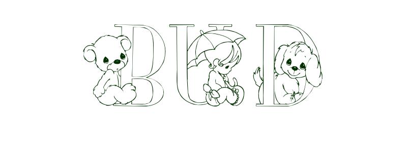 Coloring-Page-First-Name Bud