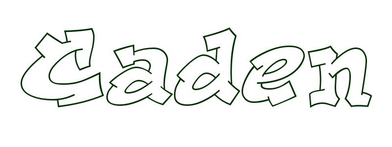 Coloring-Page-First-Name Caden
