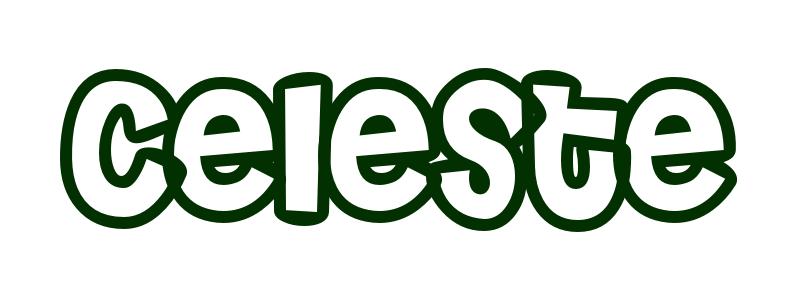 Coloring-Page-First-Name Celeste