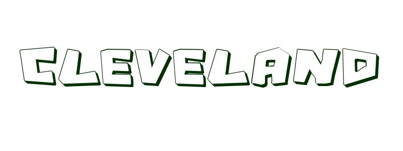 Coloring-Page-First-Name Cleveland