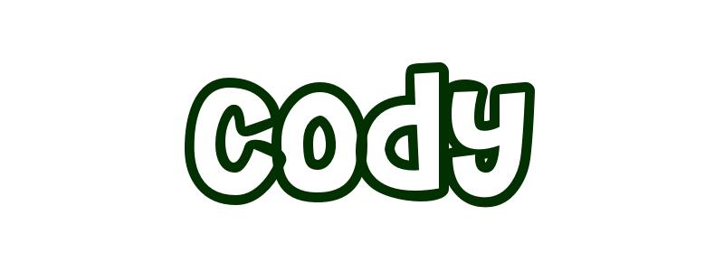 Coloring-Page-First-Name Cody
