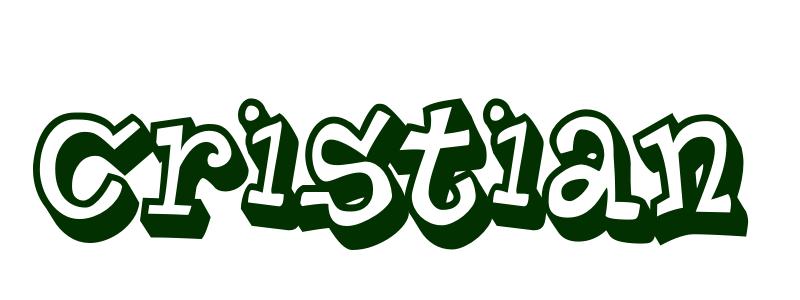 Coloring-Page-First-Name Cristian