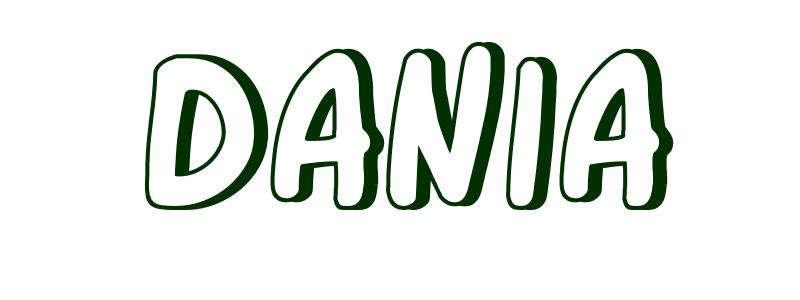 Coloring-Page-First-Name Dania