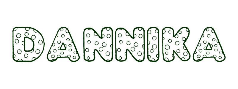 Coloring-Page-First-Name Dannika