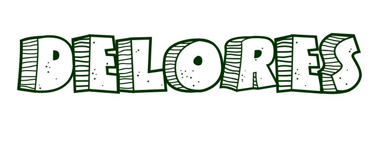 Coloring-Page-First-Name Delores