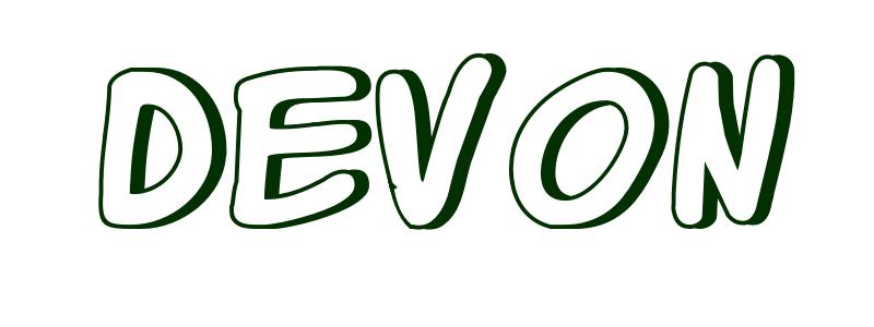 Coloring-Page-First-Name Devon