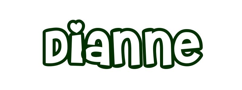 Coloring-Page-First-Name Dianne