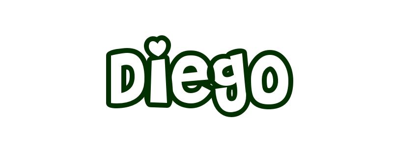 Coloring-Page-First-Name Diego