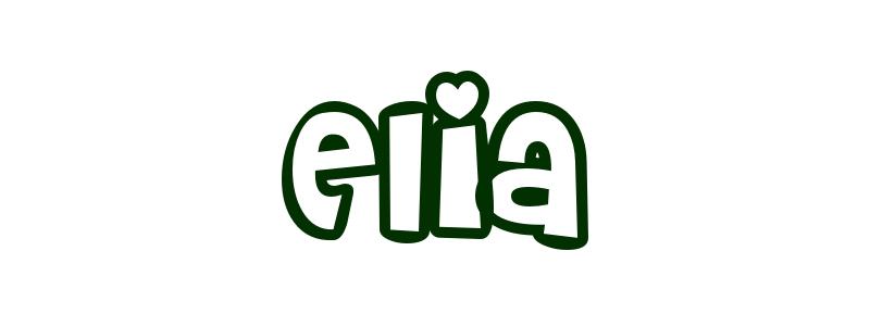 Coloring-Page-First-Name Elia