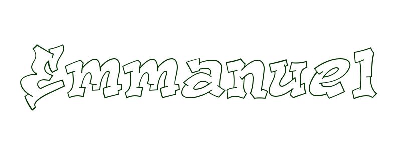 Coloring-Page-First-Name Emmanuel