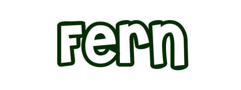 Coloring-Page-First-Name Fern