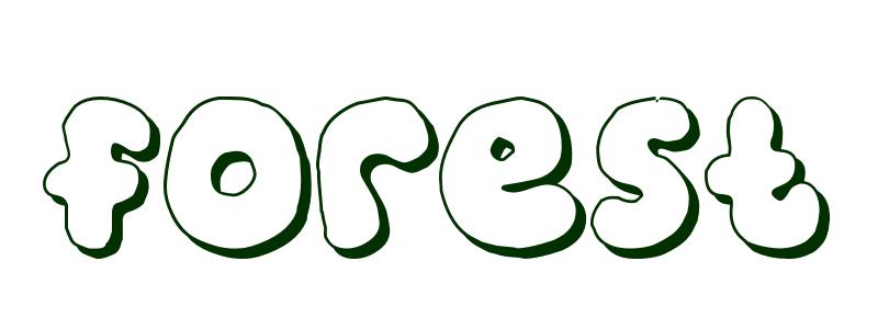 Coloring-Page-First-Name Forest