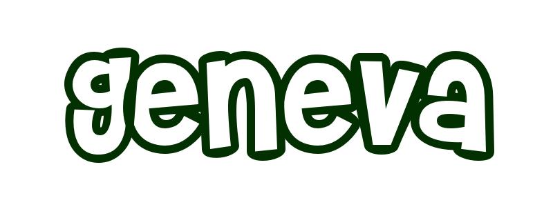 Coloring-Page-First-Name Geneva