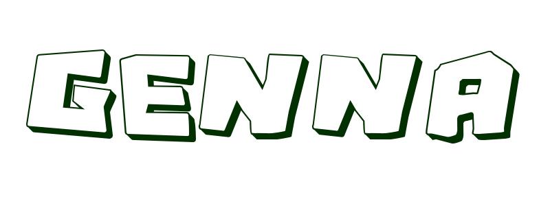 Coloring-Page-First-Name Genna
