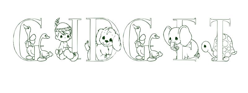 Coloring-Page-First-Name Gidget