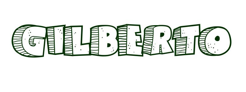 Coloring-Page-First-Name Gilberto