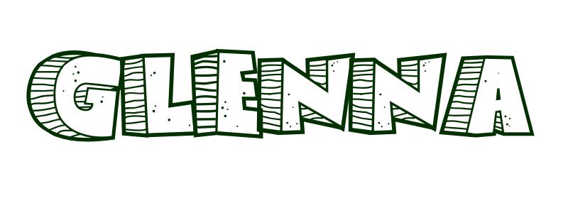 Coloring-Page-First-Name Glenna