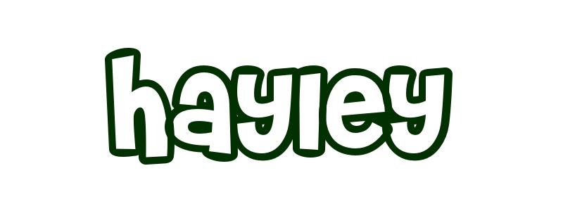 Coloring-Page-First-Name Hayley