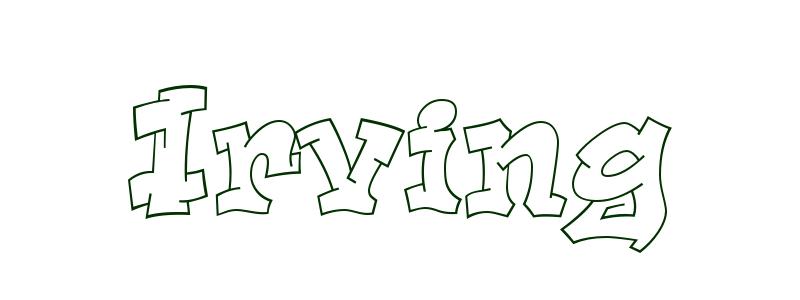 Coloring-Page-First-Name Irving