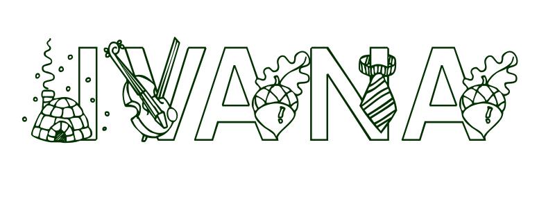 Coloring-Page-First-Name Ivana