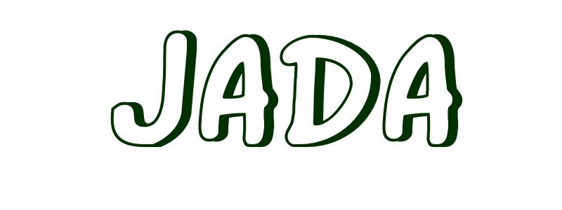 Coloring-Page-First-Name Jada