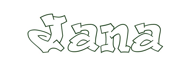 Coloring-Page-First-Name Jana
