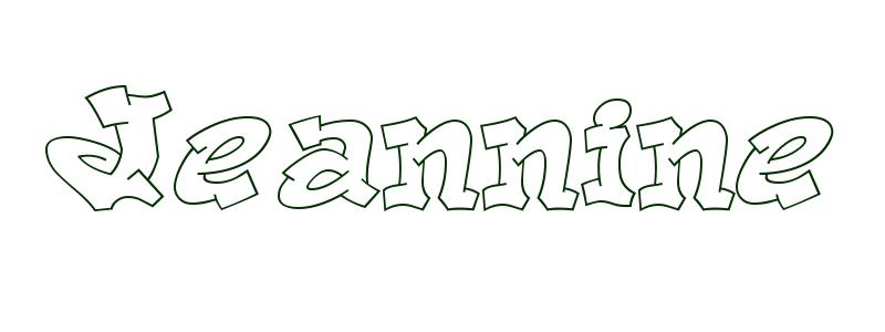 Coloring-Page-First-Name Jeannine
