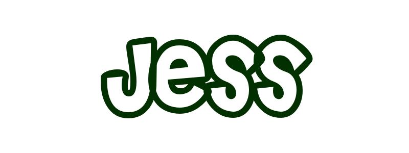 Coloring-Page-First-Name Jess