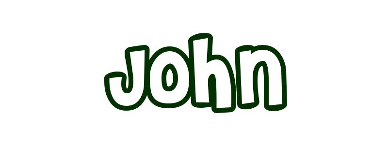 Coloring-Page-First-Name John