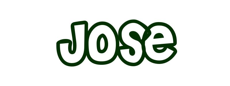 Coloring-Page-First-Name Jose