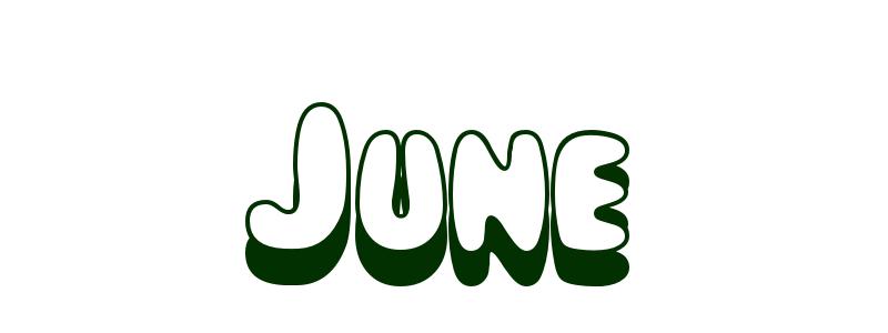 Coloring-Page-First-Name June