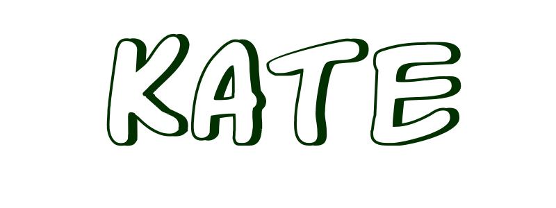 Coloring Page First Name Kate