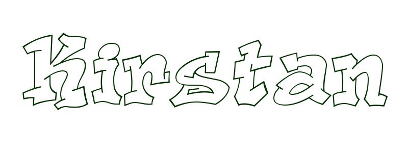 Coloring-Page-First-Name Kirstan