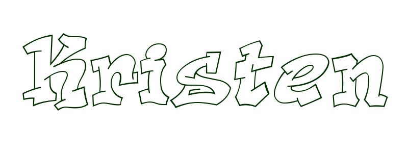 Coloring-Page-First-Name Kristen