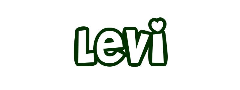Coloring-Page-First-Name Levi