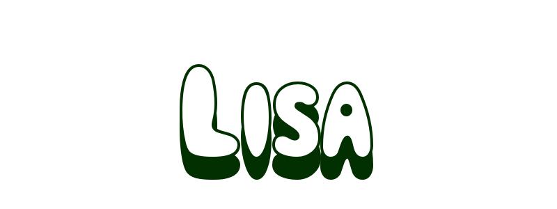 Coloring-Page-First-Name Lisa