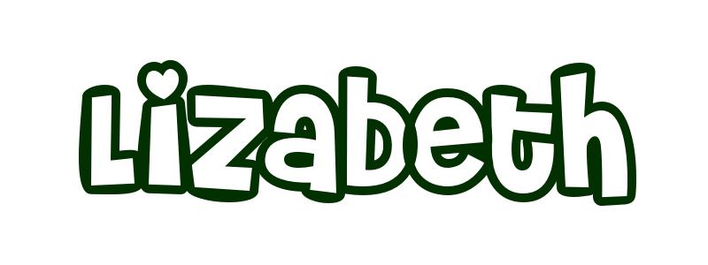 Coloring-Page-First-Name Lizabeth