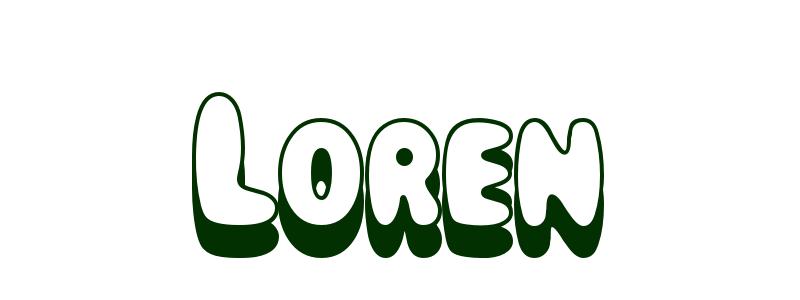 Coloring-Page-First-Name Loren