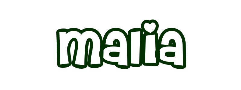 Coloring-Page-First-Name Malia