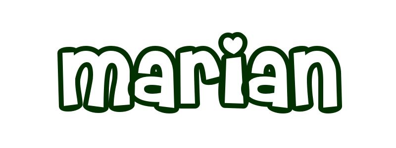 Coloring-Page-First-Name Marian