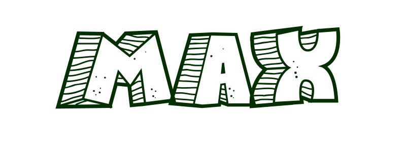 Coloring-Page-First-Name Max