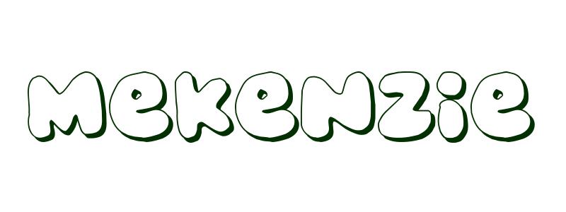 Coloring-Page-First-Name Mekenzie