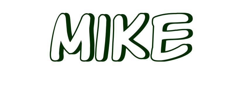 Coloring-Page-First-Name Mike