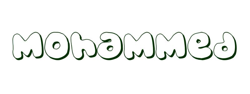 Coloring-Page-First-Name Mohammed