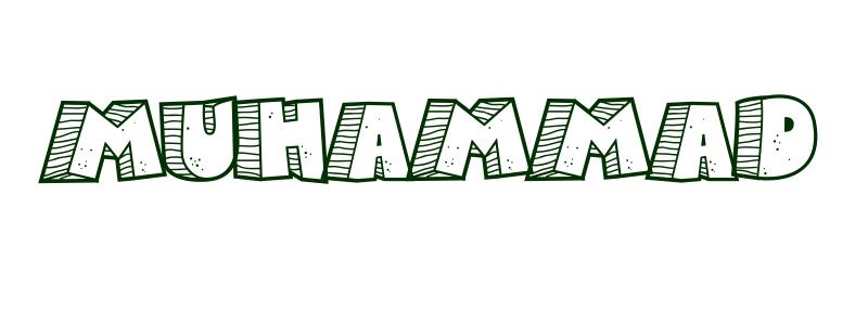 Coloring-Page-First-Name Muhammad