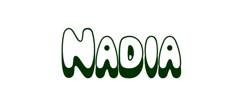 Coloring-Page-First-Name Nadia