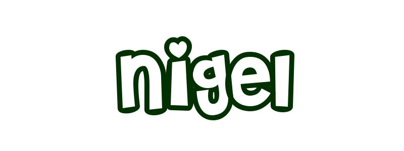 Coloring-Page-First-Name Nigel