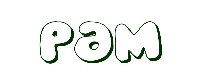 Coloring-Page-First-Name Pam