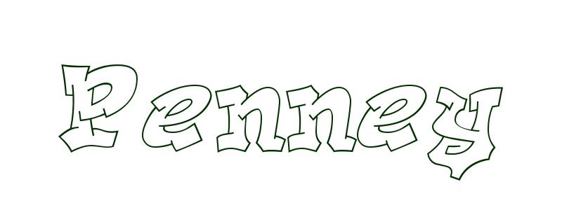 Coloring-Page-First-Name Penney