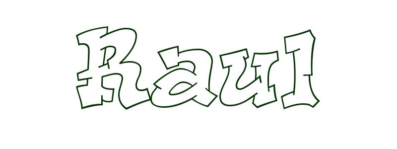 Coloring-Page-First-Name Raul